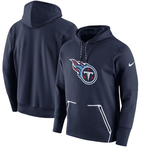 Men's Tennessee Titans Nike Navy Champ Drive Vapor Speed Pullover Hoodie